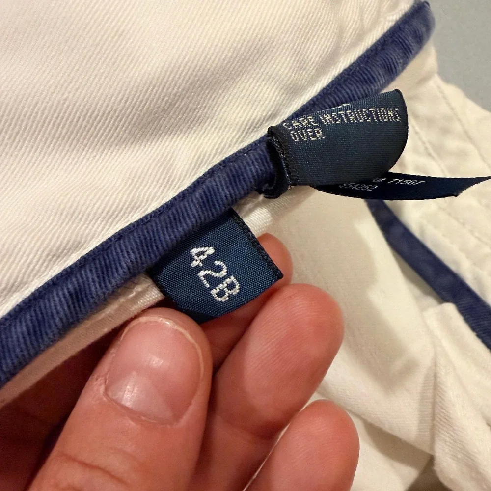 Polo Ralph Lauren Mens White Cotton Cargo Shorts Size 40 Classic Utility Preppy